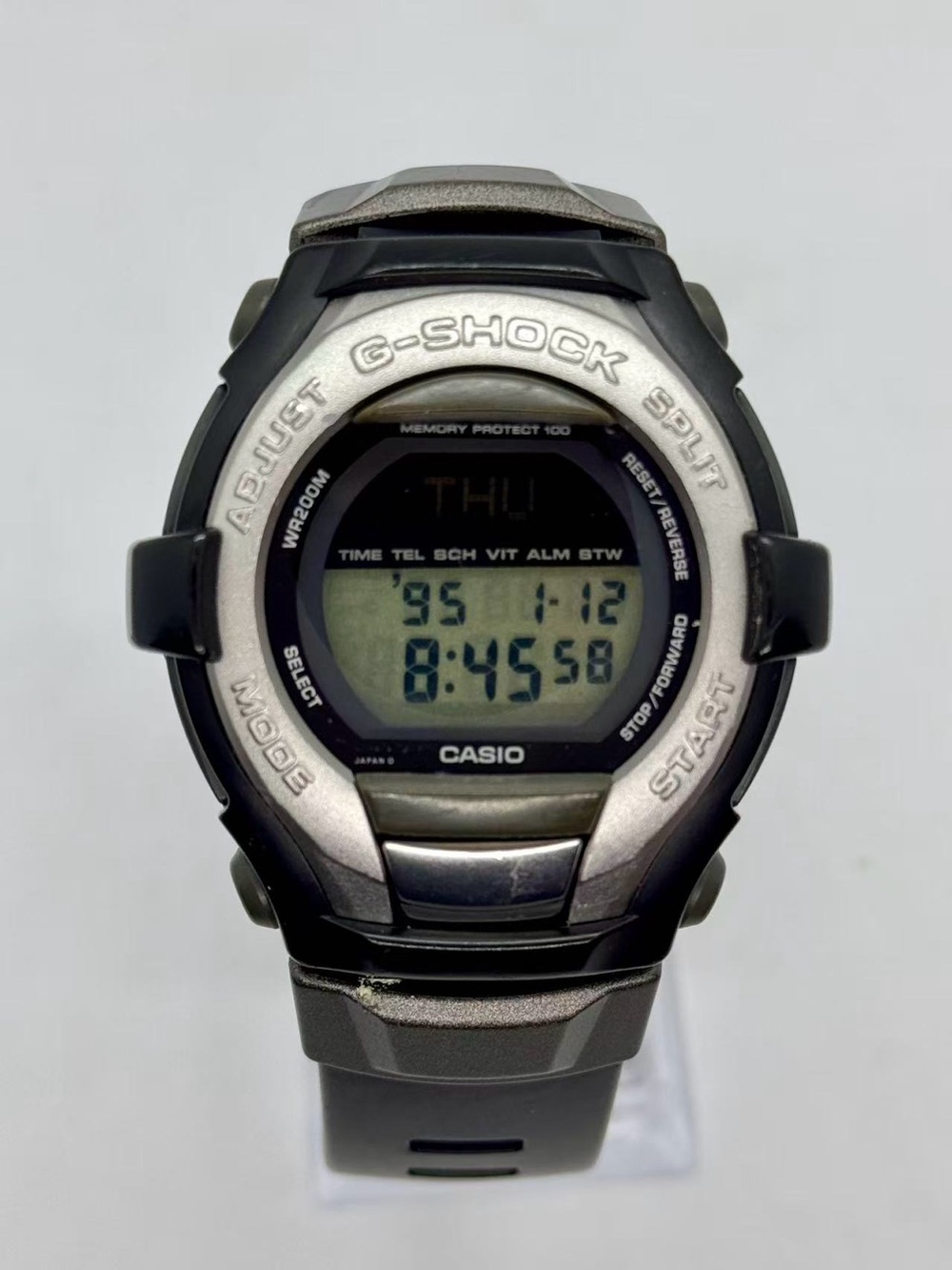 Vintage Casio G-Shock GT-000 Men Digital Watch 45mm Black Shock New Battery Runs